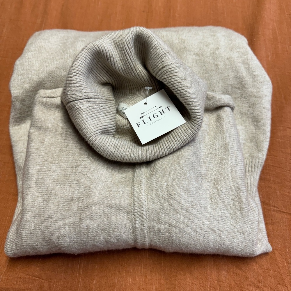 Brand New- Tan Wool Sweaterdress